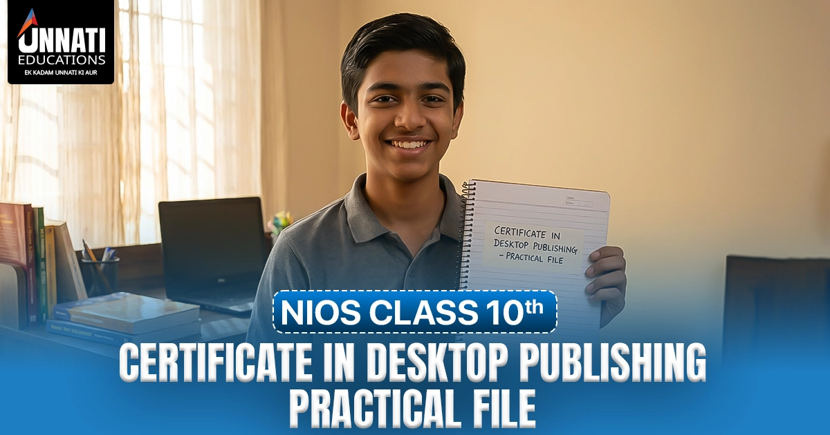 NIOS class 10 Certificate in Desktop Publishing practical file